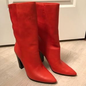 Dolce Vita Orange High Heeled Booties